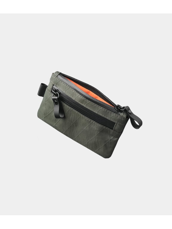 Zip Pouch RFID Wallet with Coin Pocket, Dark Green X-Pac VX21
