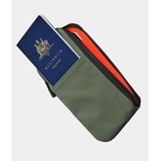 ALPAKA Zip Travel Wallet RFID Passport Organizer, Green Axoflux 210D