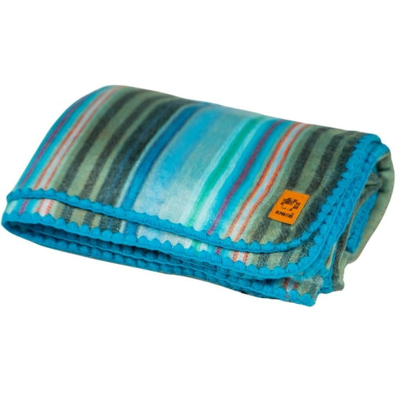 ALPAKITAS Alpaca Wool Soft Blanket | Throw Size Blanket | Cozy Throw Blanket, Lightweight, Breathable, Hypoallergenic, Premium Handmade | 64 x 45 Inches (Light Turquoise)