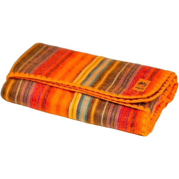 Alpakitas Alpaca Blend Throw Blanket, 75 x 38 in, Orange