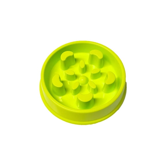 ALPHA DOG SERIES Non-Slip Maze Puzzle Bowl Slow Feeder Interactive Stop Bloat Stop Gas Improve Digestion Dog Bowl for Small and Medium Dogs - CORAL (GREEN)
