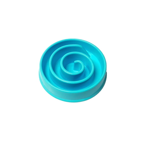 ALPHA DOG SERIES Non-Slip Maze Puzzle Bowl Slow Feeder Interactive Stop Bloat Stop Gas Improve Digestion Dog Bowl for Small and Medium Dogs - SNAIL (BLUE)