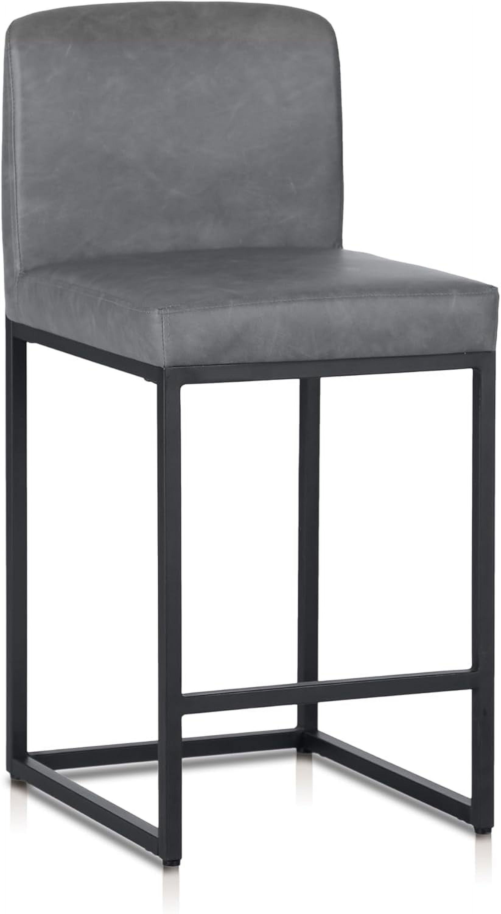 ALPHA HOME 24” Bar Stools Set of 4 Counter Height Bar Stool Pu Leather