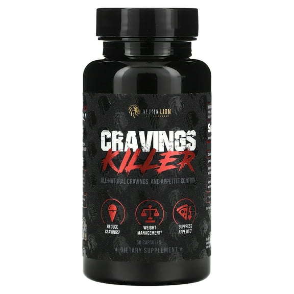 ALPHA LION CRAVINGS KILLER - Appetite & Cravings Suppressant (50 Capsules)