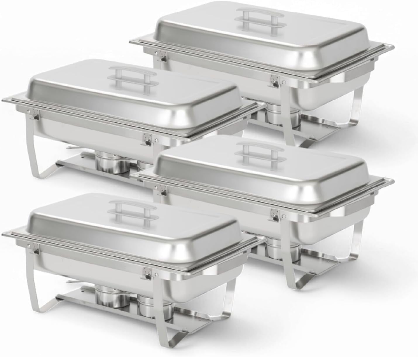 Alpha Living 8 Quart Stainless Steel Chafing Dish Set with Alpine Gray Handle