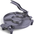 thumbnail interactive-video image 1 of ALPHA LIVING Tortilla Press – 10 Inch Cast Iron Quesadilla Maker – Heavy Duty Empanada Maker Press – Cast Iron Tortilla Maker for Kitchen, Home, 1 of 9