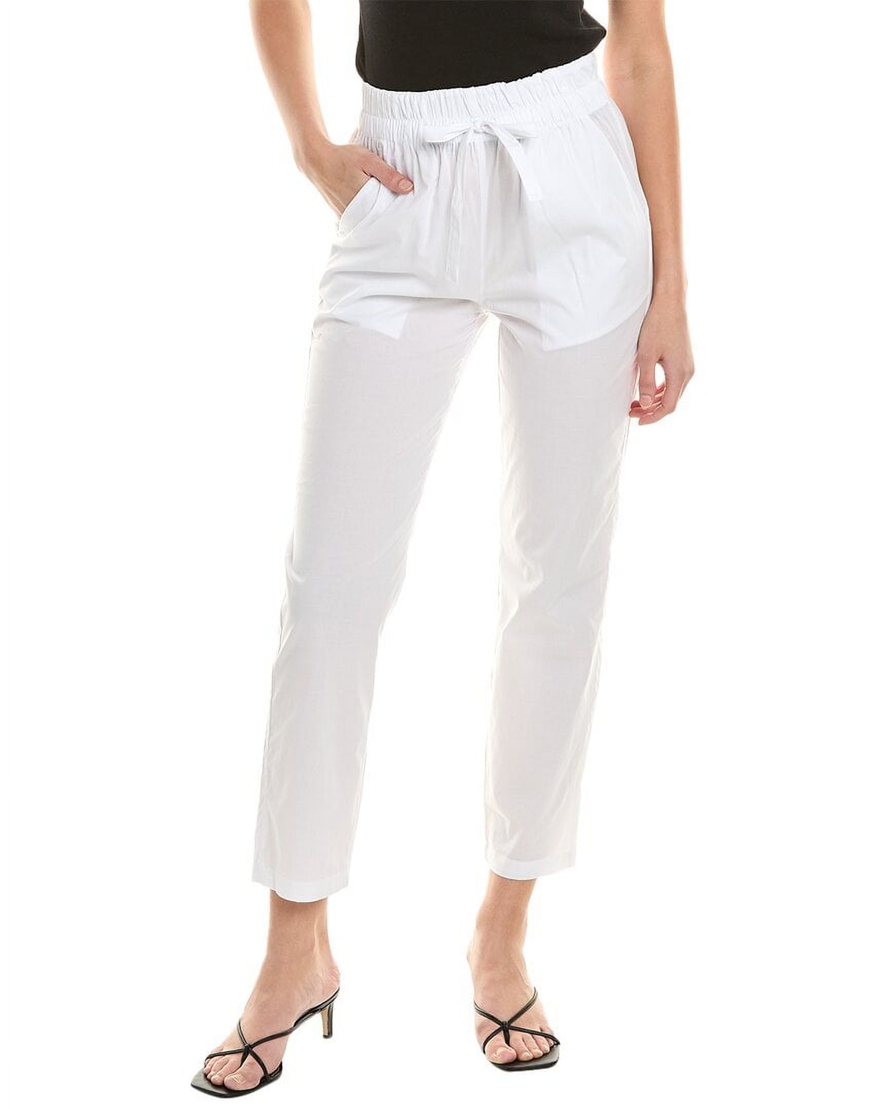 ALPHA STUDIO womens Drawstring Pant, 42, White - Walmart.com