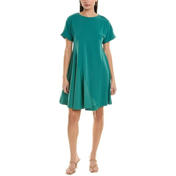 ALPHA STUDIO womens  Flare Panel A-Line Dress, 38, Green