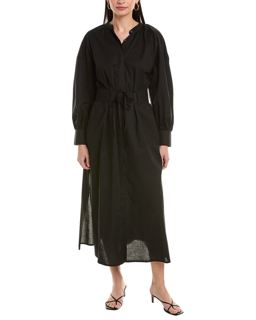 ALPHA STUDIO womens Maxi Shirtdress, 42, Black - Walmart Business Supplies