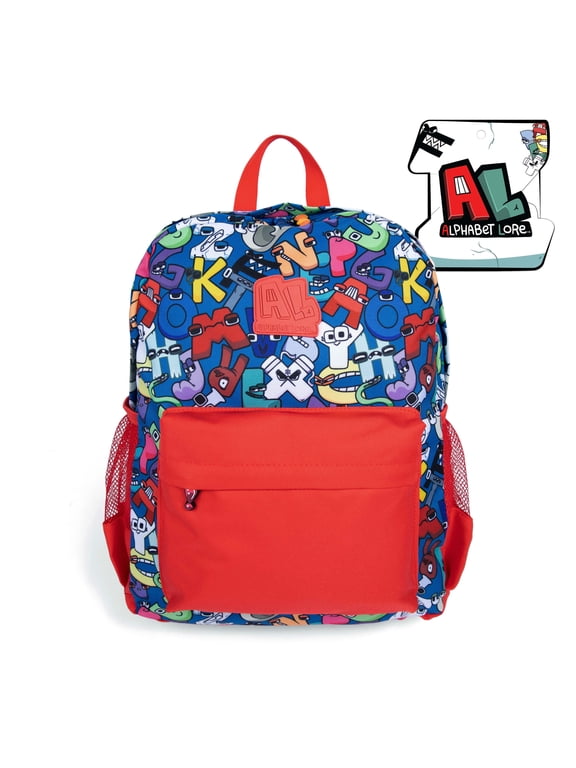 Letter Jumble Backpack | 16" Kids Backpack | Durable Tablet Sleeve & Drink Pouch | Back-to-School Alphabet Backpack | Officially Licensed