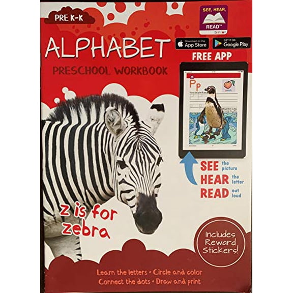 Pre-Owned ALPHABET PRESCHOOL WORKBOOK PRE K-K, 9781505073249, 1505073243, Paperback,