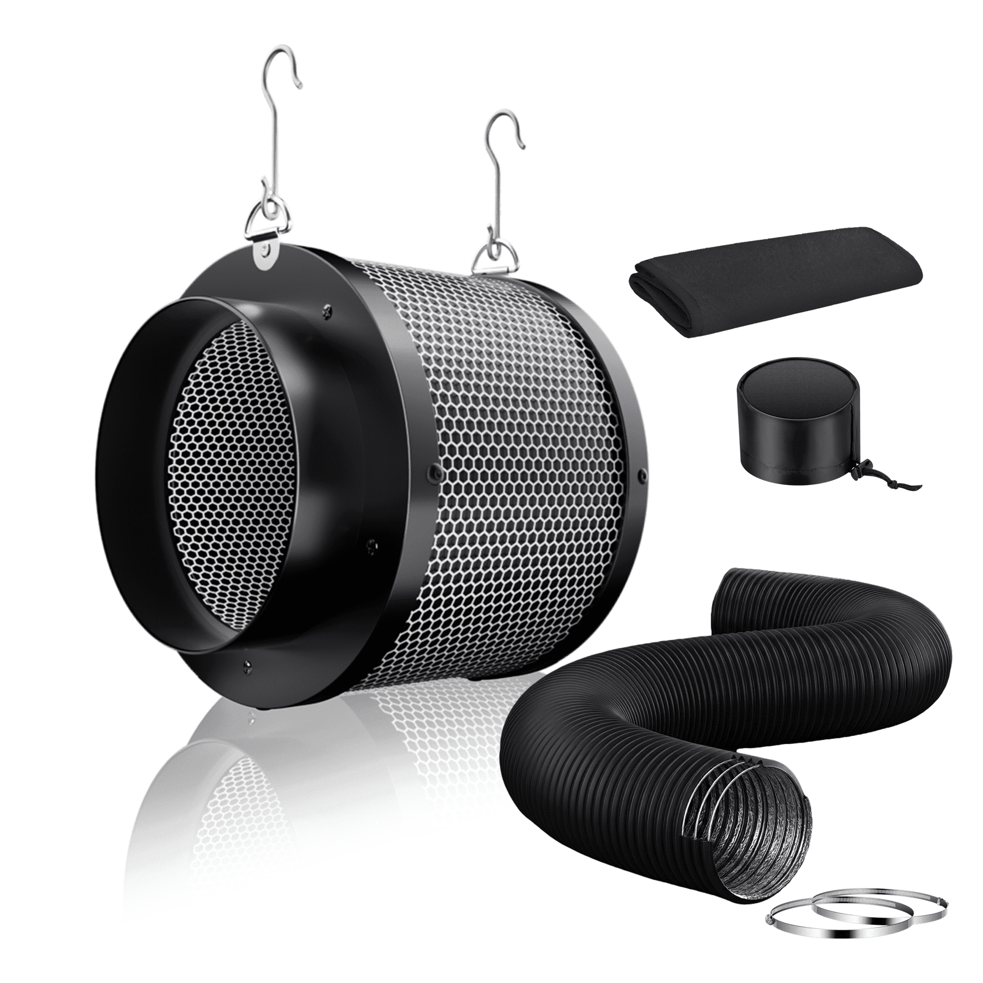 Prefilter Sleeve For 6 Inch Carbon Filter – Breathable Cotton Cover, Reusable, For Hydroponics, Tents & Indoor Gardening