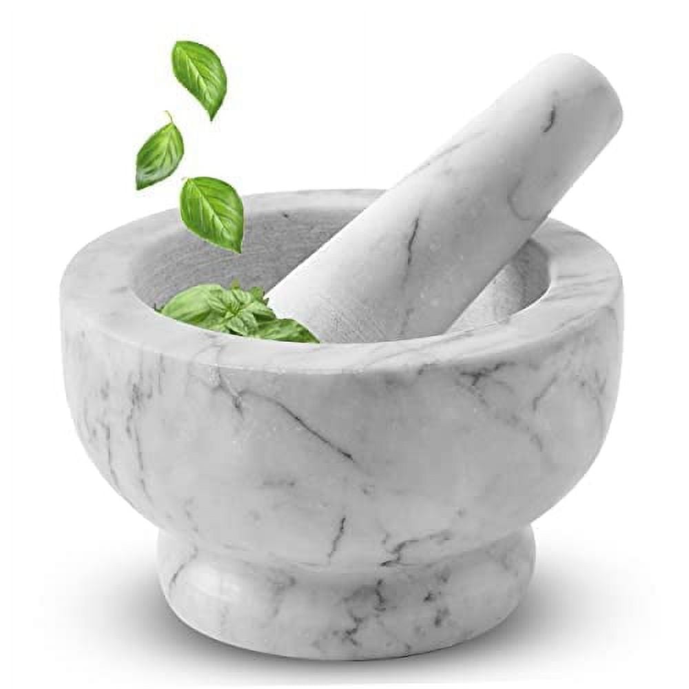 Mortar and Pestle Set - Small Grinding Bowl Container for Guacamole,  Spices, Salsa, Pesto, Herbs - Best Mortar and Pestle Spice and Pills  Crusher Set