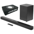 ALPINE RSSB10 10” HALO 1800w Shallow Slim Subwoofer+Sub Box+JBL Home