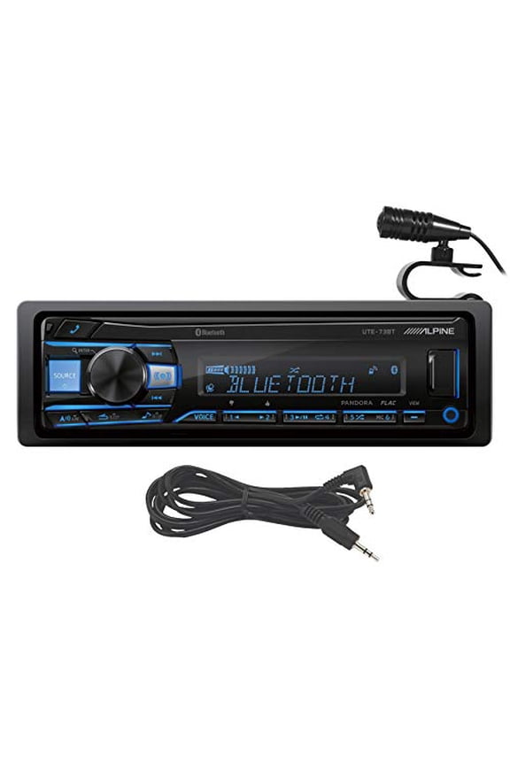 UTE-73BT Digital Media Bluetooth Car Stereo Receiver w/USB+AUX Cable