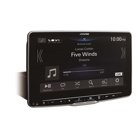 Alpine - 9" Android Auto and Apple CarPlay Bluetooth Digital Media Receiver - Black