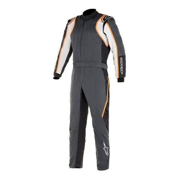 ALPINESTARS 3355120-1424-46 GP V2 Race Karting Racing Suit Grey/White/Orange, 46