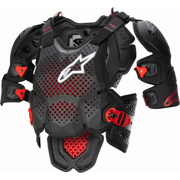 ALPINESTARS 6700523-1431-XXL A-10 V2 FULL CHEST PROTECTOR ANTHRACITE/BLACK/RED XL/2X