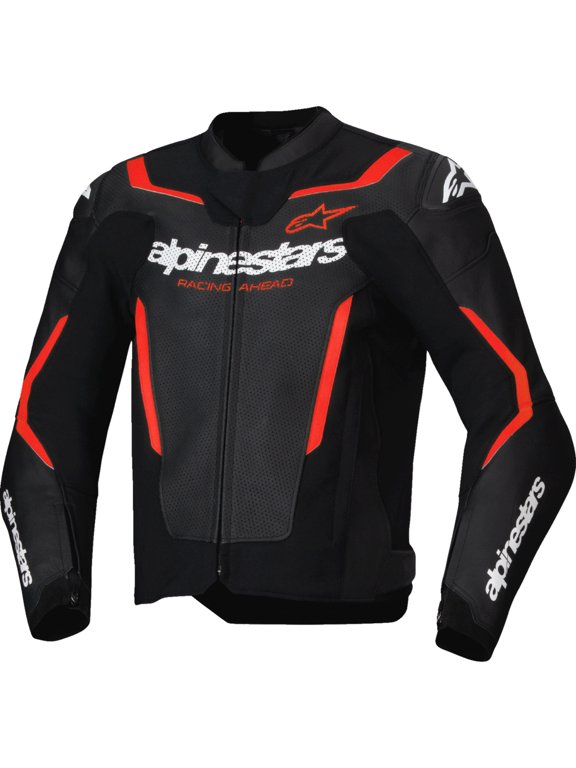 ALPINESTARS GP Force v2 Airflow Leather Jacket - Black/Red Fluo - US 44 / EU 54 3100326-1030-54