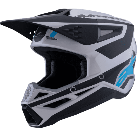 ALPINESTARS SM3 Helmet - Heat - Matte Silver/Blue/Black - 2XL 8301026-1949-XXL