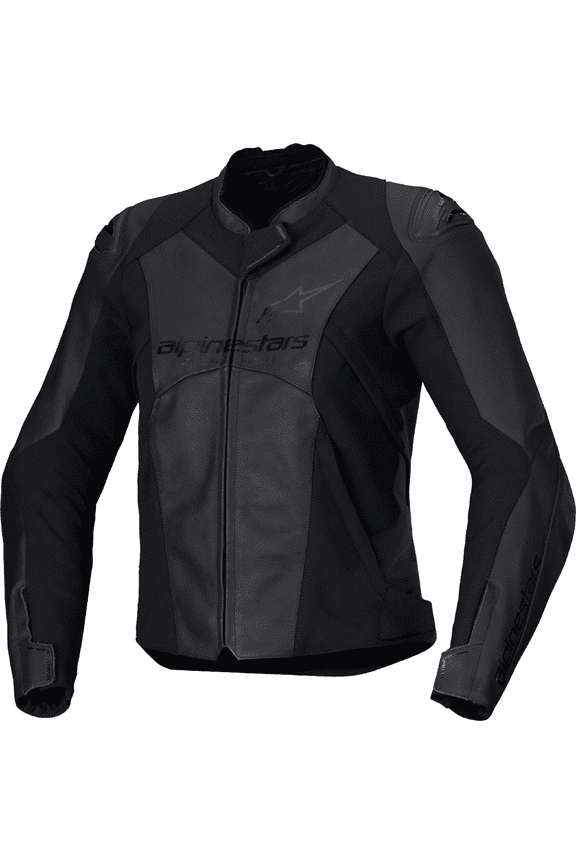 Stella Faster v3 Leather Jacket - Black/Black - US 8 / EU 44 3113625-1100-44