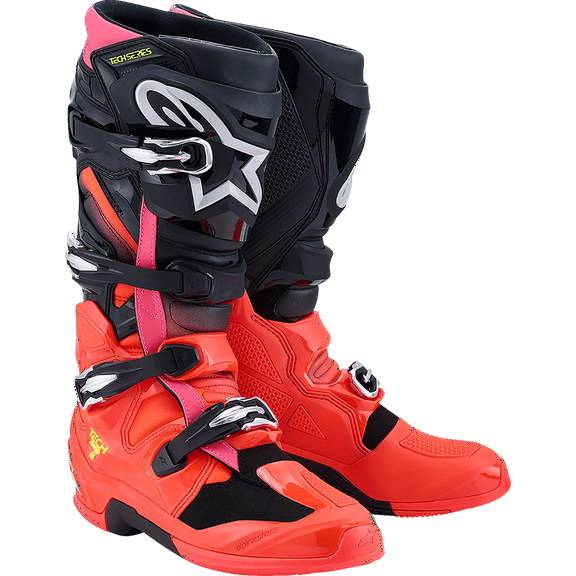 ALPINESTARS Tech 7 Boots - Black/Fluorescent Red/Fluorescent Pink - US 9 / EU 43 2012025-1576-9