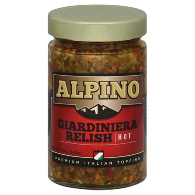 ALPINO, RELISH GIARDINIERA HOT, 12 OZ, (Pack of 6)