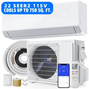 12000 BTU Mini Split Air Conditioner, WiFi Enabled 22 SEER2 115V Smart Inverter Ductless AC Heat Pump with Heating Function, Cool & Heat up to 750 Sq.Ft