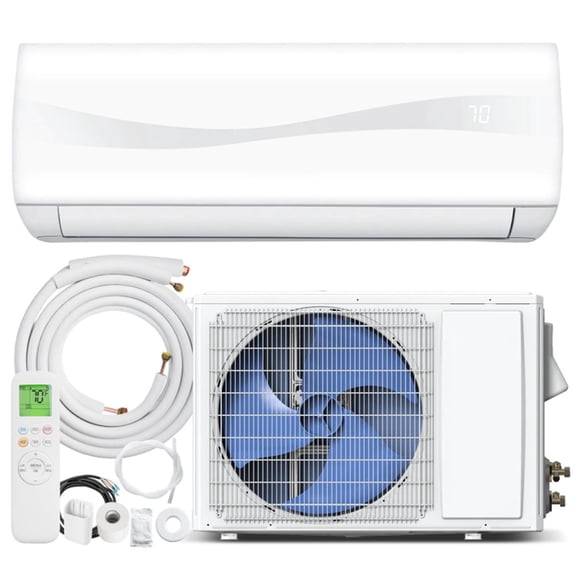 ALPULON 12000 BTU Ductless Mini Split Air Conditioner & Heater with Heat Pump, 20 SEER2, 115V, Full Installation Kit