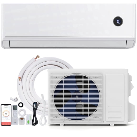 ALPULON 18000 BTU Ductless Mini Split Air Conditioner & Heater, WiFi Enabled Heat Pump, 18.1 SEER2, 208/230V Wall Mounted AC Unit