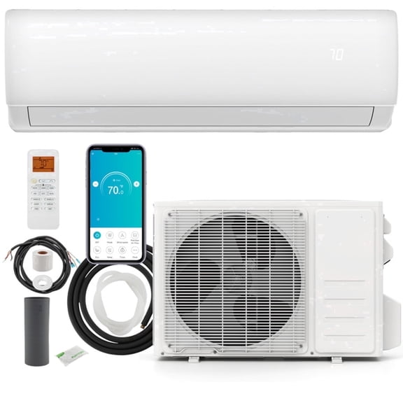 ALPULON 23000 BTU Ductless Mini Split Air Conditioner & Heater, WiFi Enabled Inverter Heat Pump, Works with Alexa, Energy Efficient AC Cooling & Heating System
