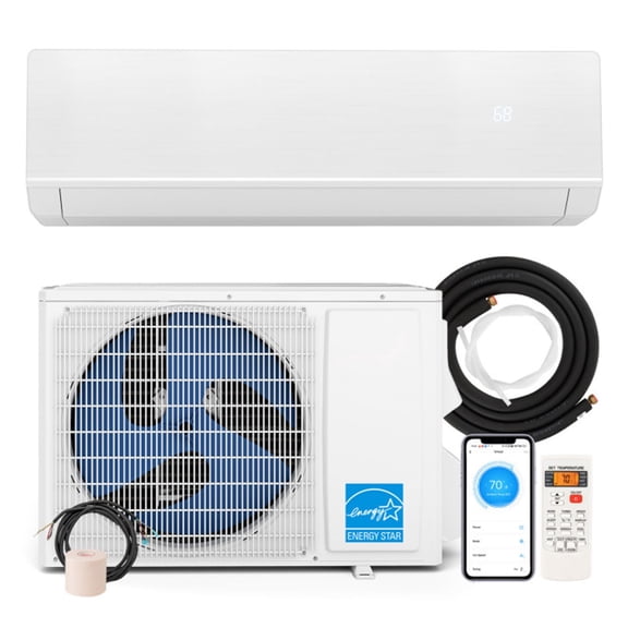 ALPULON 24000 BTU Ductless Mini Split Air Conditioner & Heater with 2 Ton Heat Pump, Includes Installation Kit