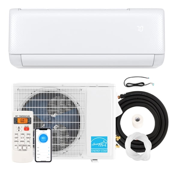 ALPULON 24000 BTU Mini Split Heat Pump Air Conditioner, 21 SEER2 Energy Star Certified, WiFi Enabled Ductless AC Heating & Cooling System