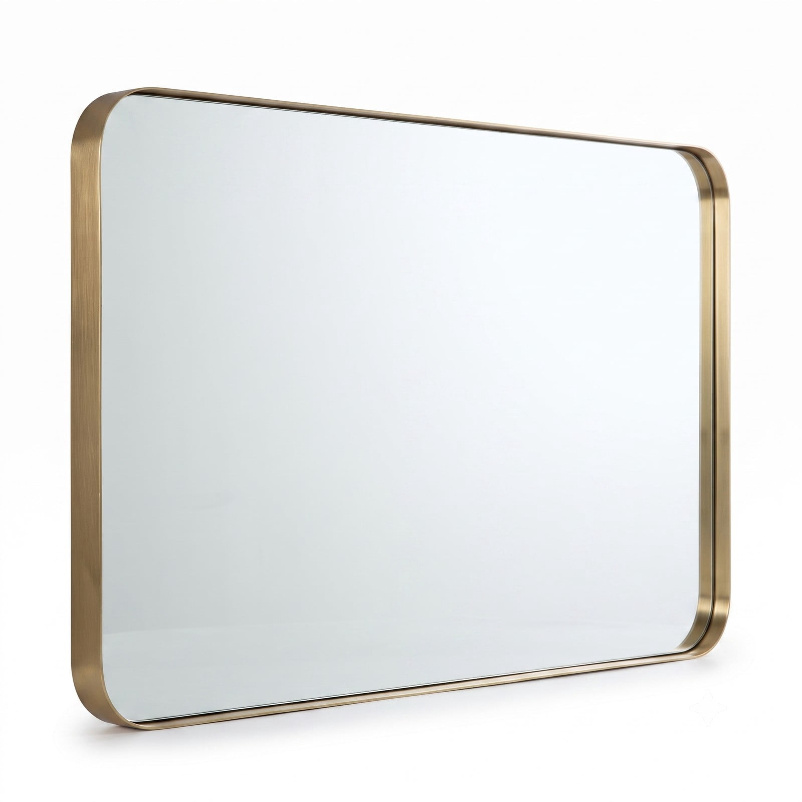 ALPULON 32 x 20 Inch Metal Frame Rectangle Wall Mirror, Wall-Mounted Bathroom Vanity Mirror with Explosion-Proof HD Glass for Entryway Living Room Bedroom Hallway, Gold