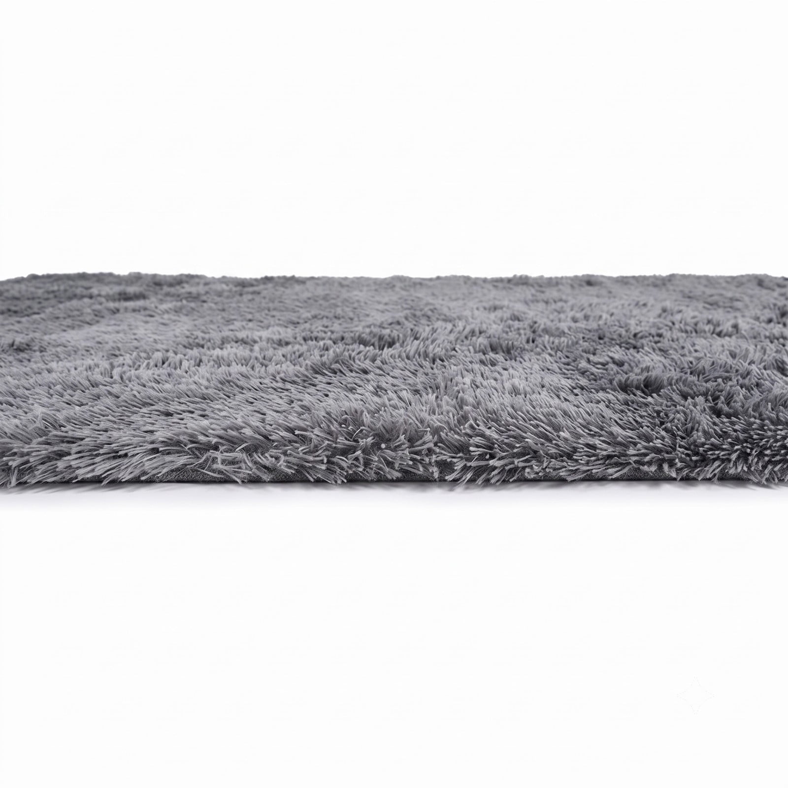 ALPULON 4x6 Feet Modern Soft Shag Area Rug with Non-Slip Grip Dots, Fluffy Plush Indoor Carpet for Bedroom Living Room Home Office Nursery Floor Decor, Machine, Gray