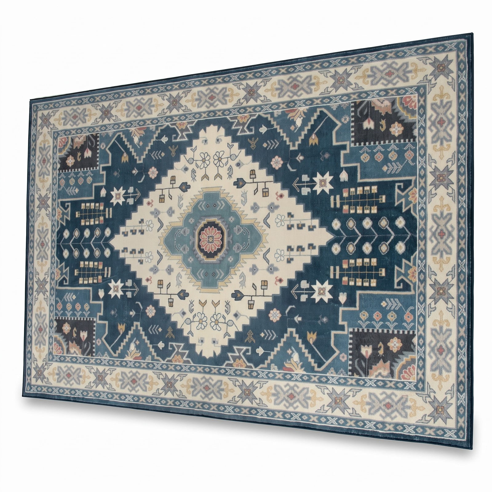 ALPULON Faux Wool Area Rug Large Soft Non-Slip Floor Carpet for Living Room Bedroom Dining Room Entryway Water-Resistant Washable Home Decor Mat, Multicolor