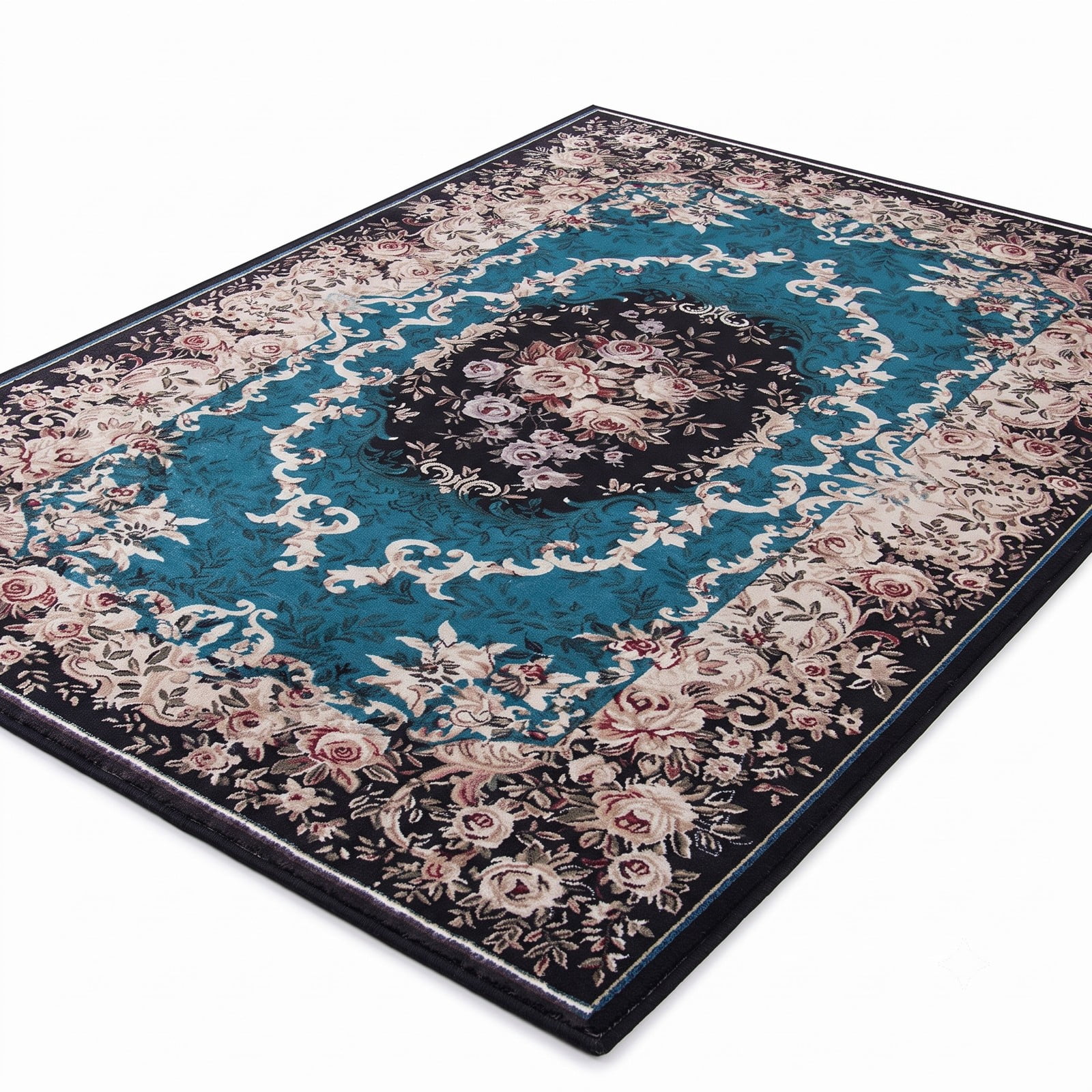 ALPULON Vintage Area Rug 6'7 x 4'8 Non-Shedding Soft Surface Anti-Slip Bottom Machine Washable Floor Carpet for Living Room Bedroom Dining Room Office, Multicolor