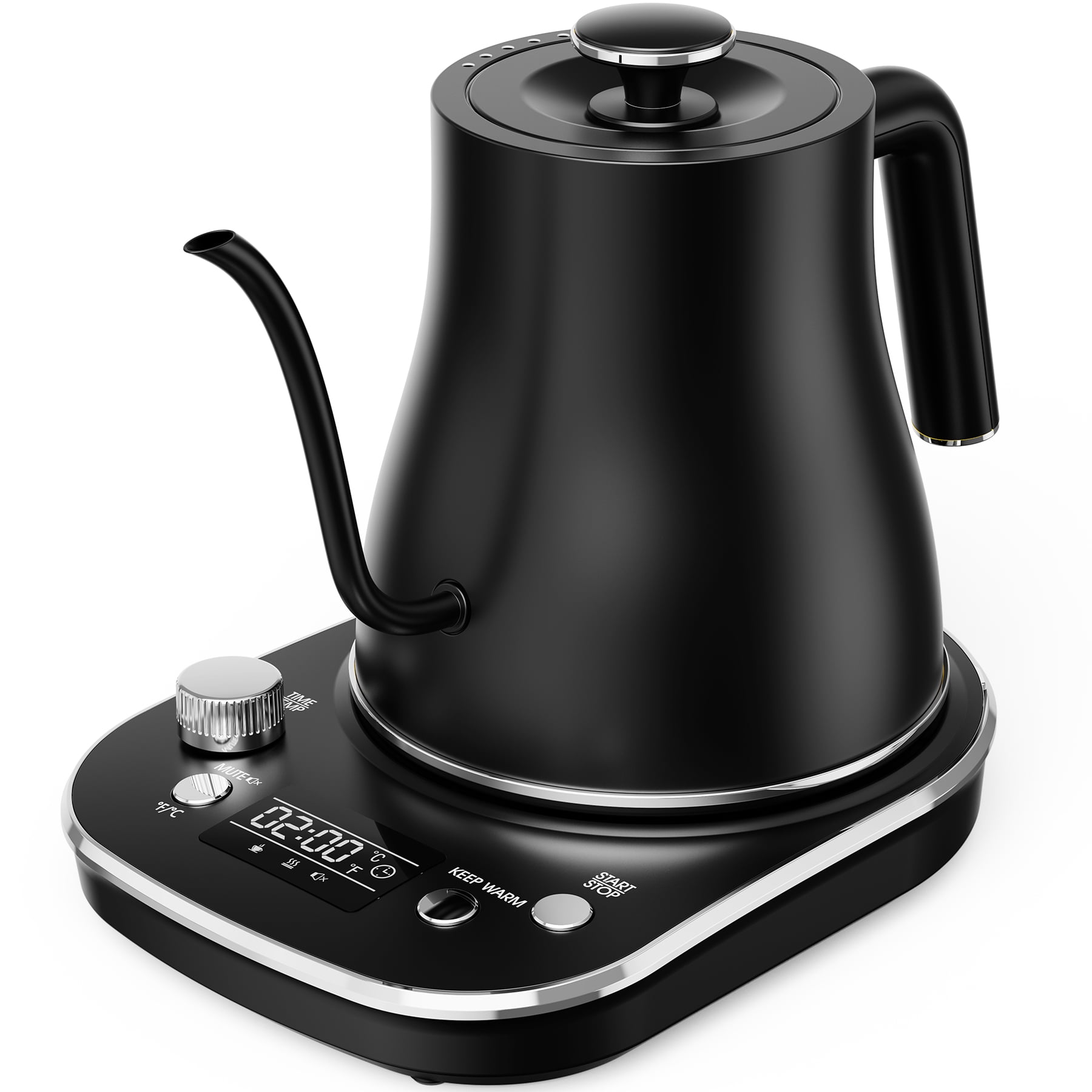 Electric Gooseneck Kettle - 1L, 120 Volt, Stainless Steel Electric Tea  Kettle - Water Pot Heater/Warmer, Coffee & Tea