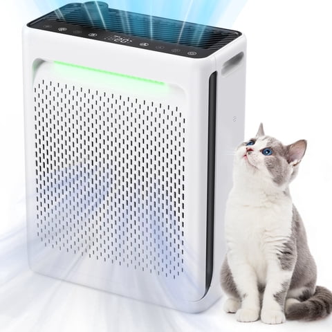 ALROCKET Air Purifiers for Home Large Room 2680 Ft with Washable Filters,HEPA Air Purifier for Home Pets Bedroom with Fragrance,PM2.5 Air Quality Monitor,Air Cleaner for Dust, Pets,White