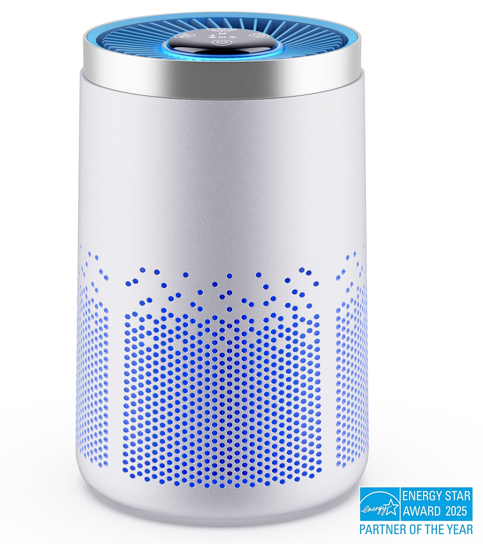 ALROCKET HEPA Air Purifier for Home Bedroom, Covers Up to 770 Sq.Ft, Removes 99.9% Smoke, Pollen, Dust, Pet Dander, Odor, 7W DC Motor Energy-Save, 4-Speed & 20dB Sleep Mode, White