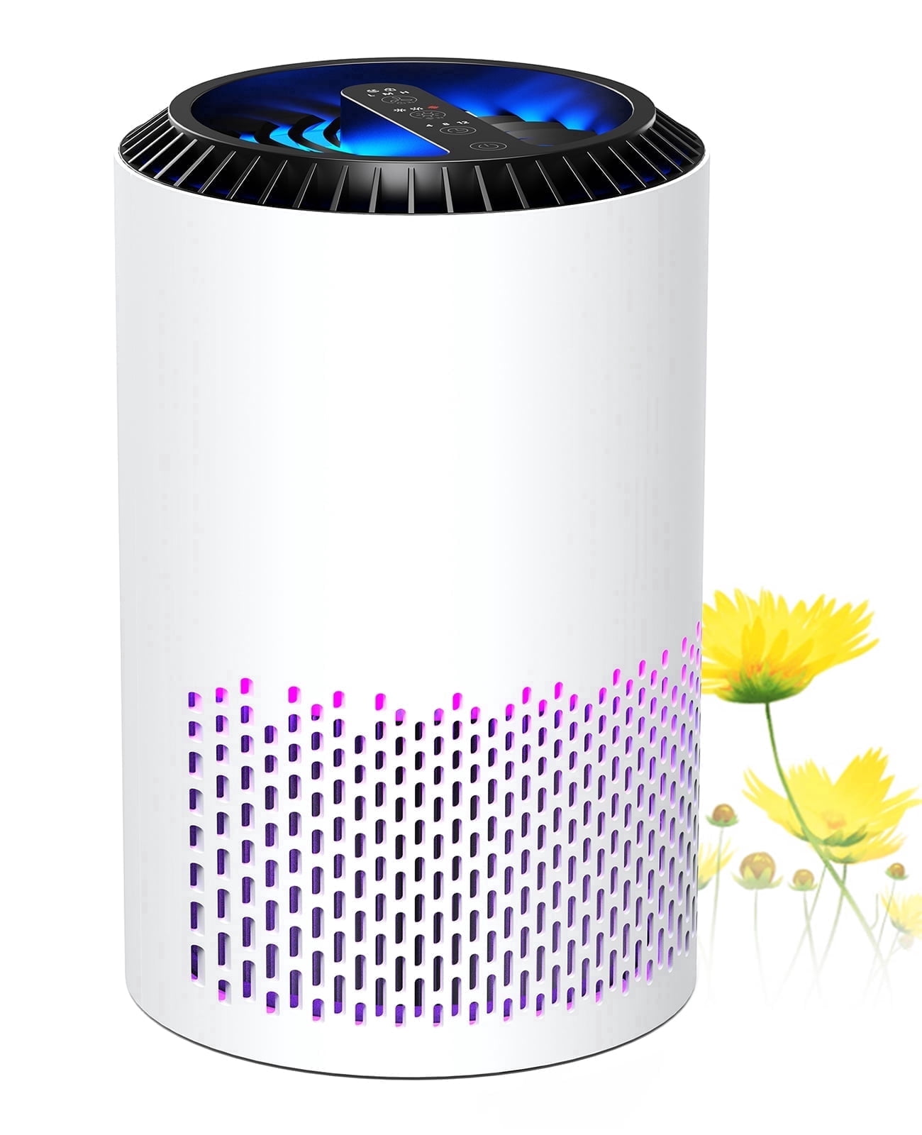 ALROCKET HEPA Air Purifier with Light Extra Large Room 350 Sq. ft, White