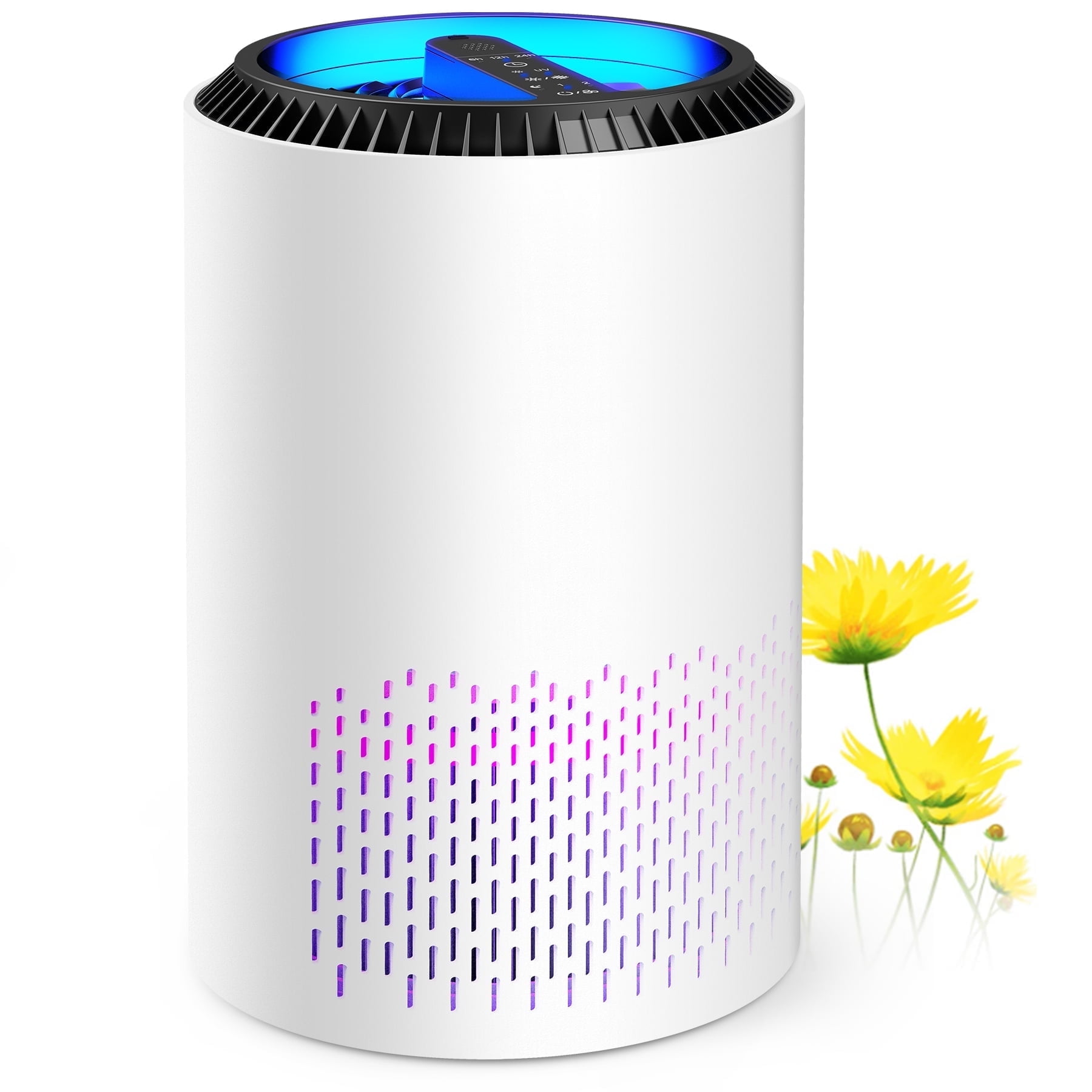 ALROCKET HEPA Air Purifier with Light Extra Large Room 350 Sq. ft, White
