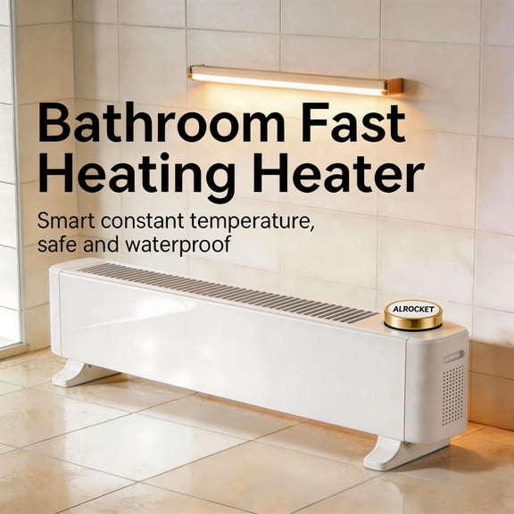 ALROCKET Portable Bathroom Heater, Fast Heating Space Heater for Home