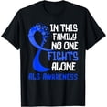 thumbnail image 1 of ALS Awareness Blue Ribbon Family Fighter Hope T-Shirt, 1 of 4