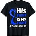 thumbnail image 1 of ALS Awareness Blue Ribbon Family Fighter Hope T-Shirt, 1 of 4