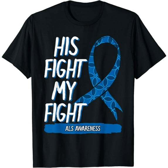 ALS Awareness Ribbon MND Lou Gehrig's Disease Blue T-Shirt