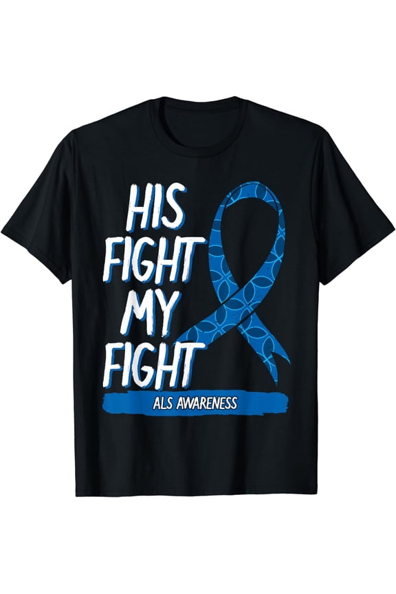 ALS Awareness Ribbon MND Lou Gehrig's Disease Blue T-Shirt