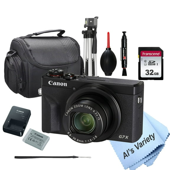 ALS Variety Canon PowerShot G7 X Mark III Digital Camera with 32GB SD Card, Black
