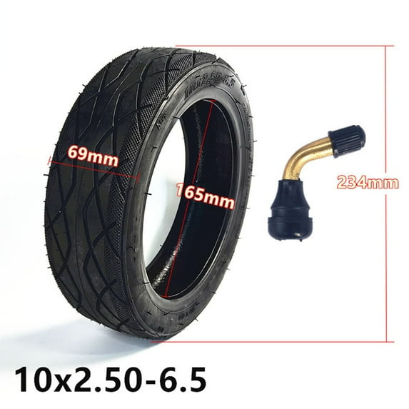 ALSLIAO 10 inch 10x2.50-6.5 Tubeless Tyre for Ninebot Max G30 Electric Scooter 60/70-6.5