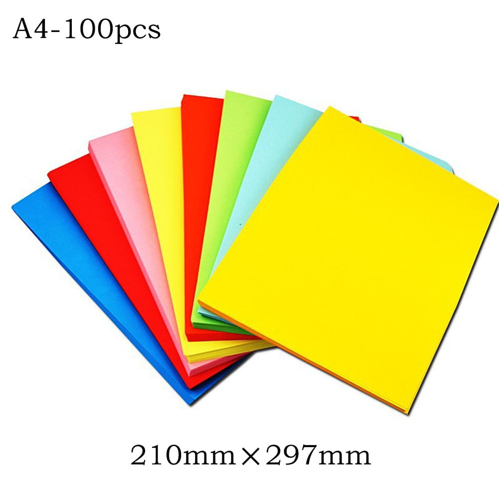 ALSLIAO 100pc Origami Square Paper Large Origami Paper In 10 Colors HandCut Paper A4